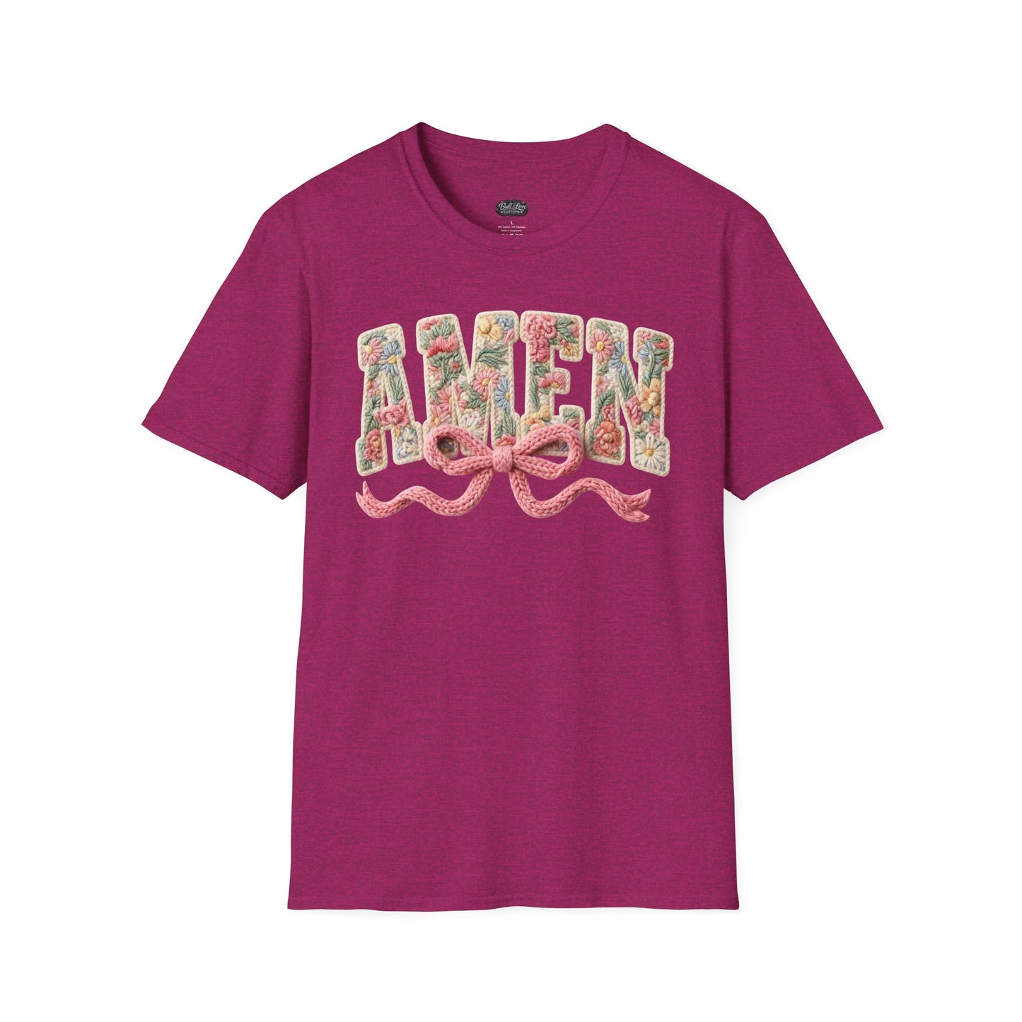 Alien Floral Script T-Shirt — Pink Bow Graphic Tee