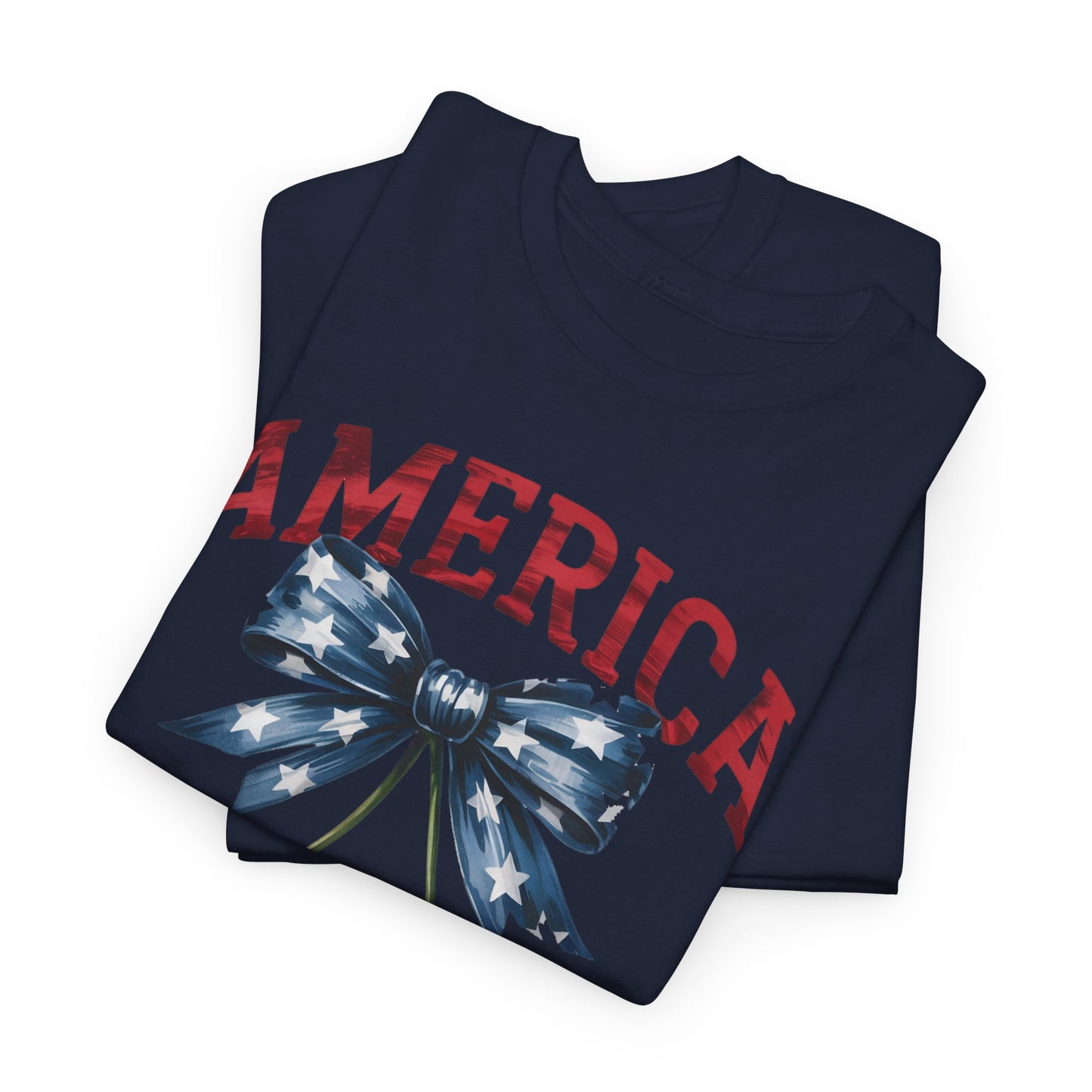 America Cherry Graphic Tee — Patriotic 4th of July Shirt