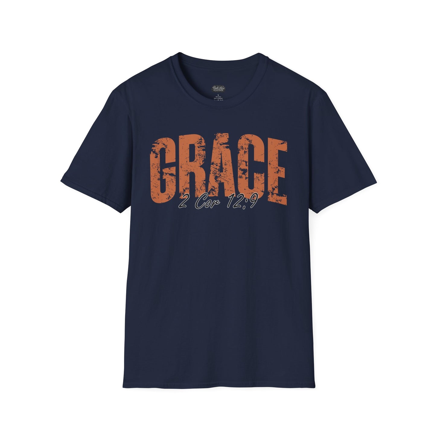 Grace 2 Cor 12:9 T-Shirt | Christian scripture faith tee