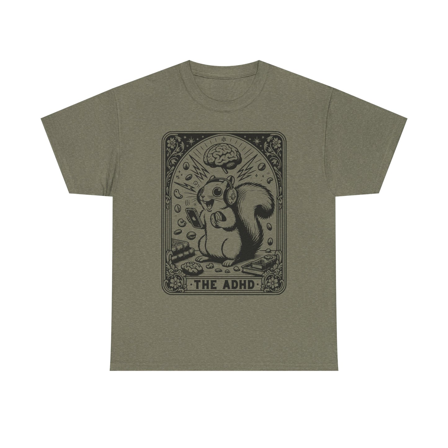 The ADHD Squirrel Tee | Cute Retro Illustration, Mental Health Awareness
