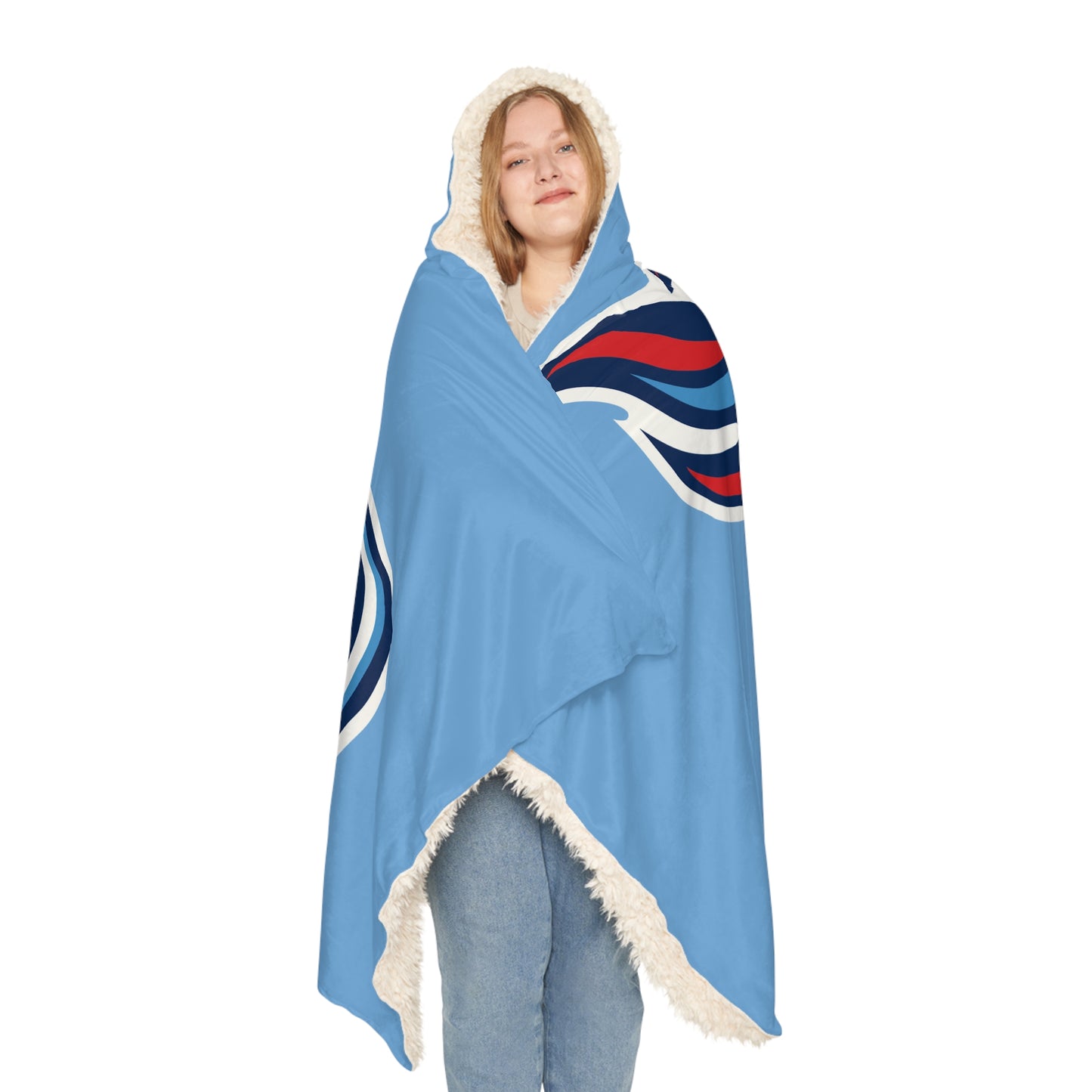 Titans Flame Logo Blanket | Hooded Throw Blanket, Blue Team Design