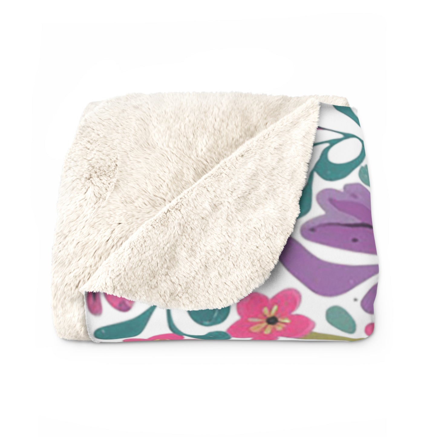 Daughter of the King Sherpa Fleece Blanket | Floral Scripture Throw