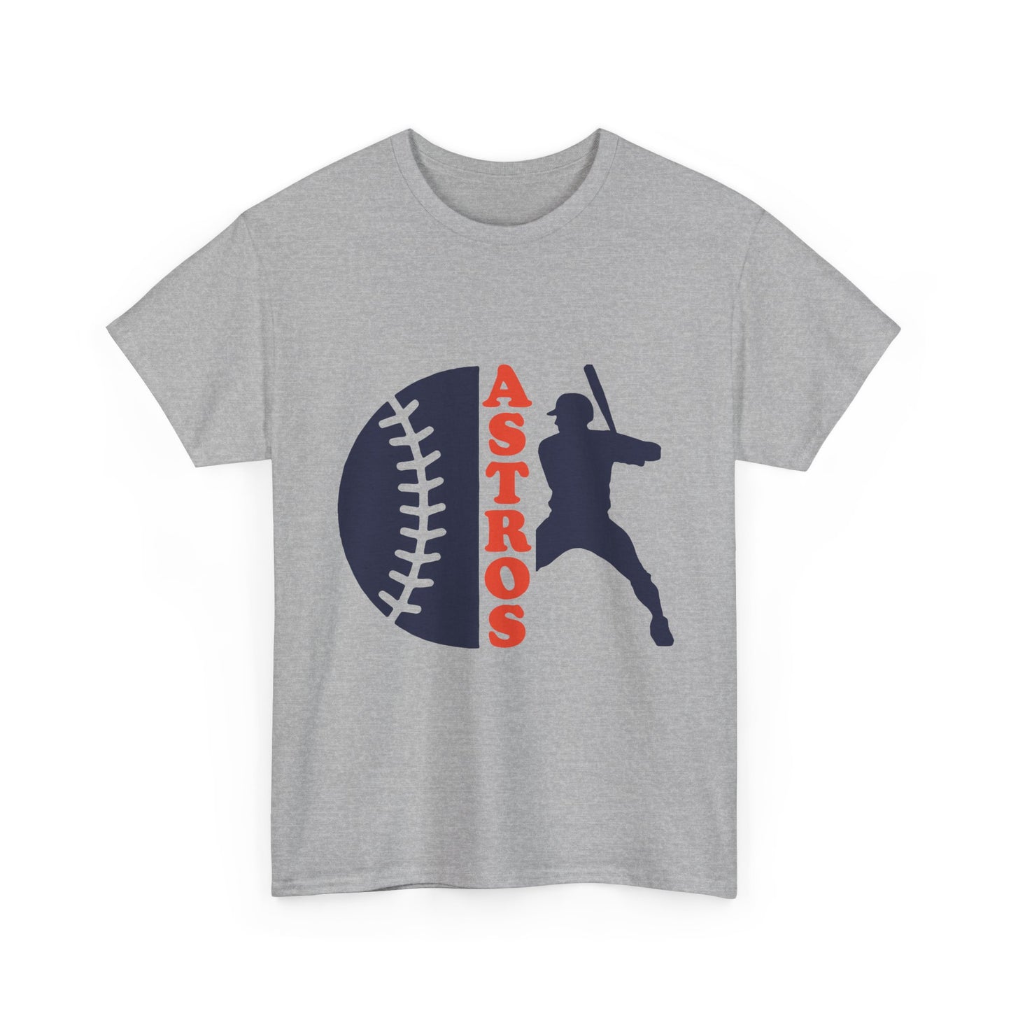 Astros Baseball Batter Tee | Baseball Silhouette, Team Script
