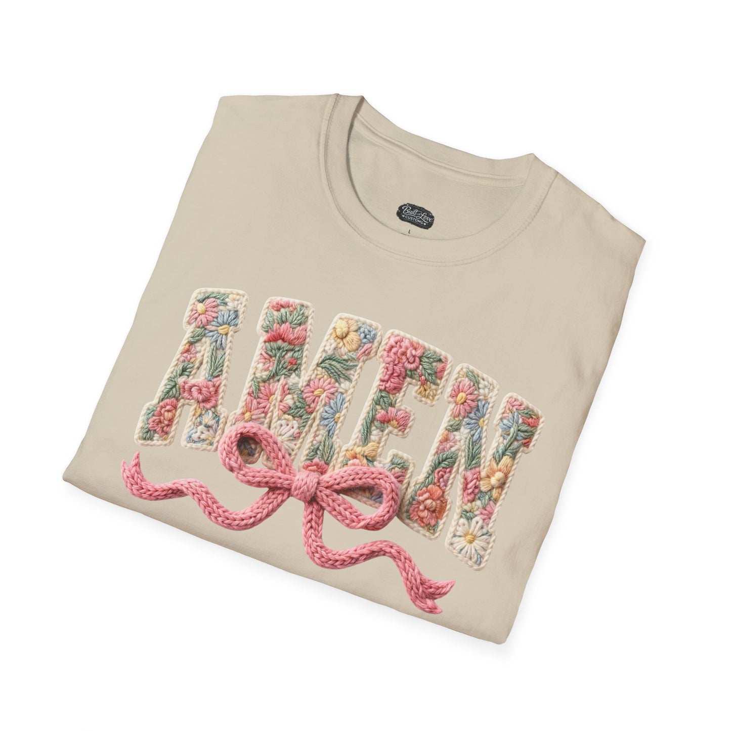 Alien Floral Script T-Shirt — Pink Bow Graphic Tee