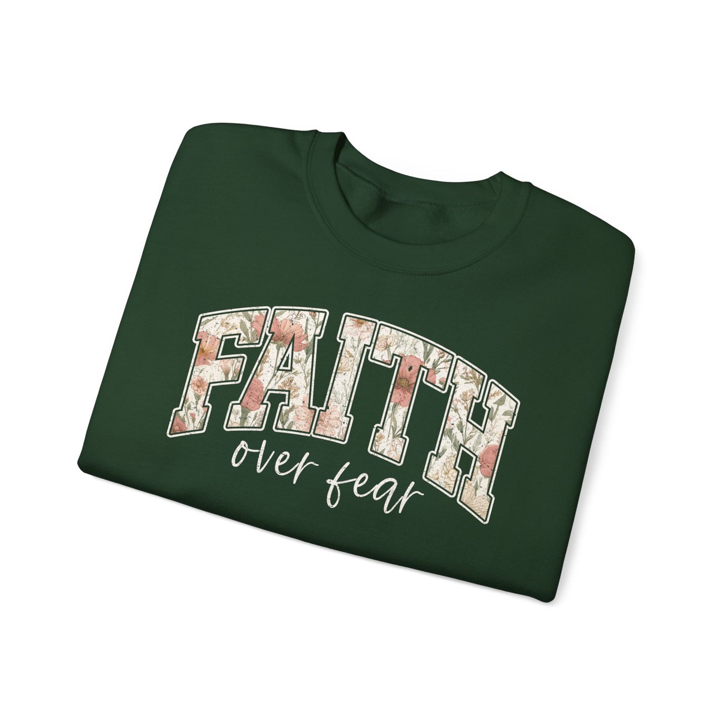 Faith Floral Crewneck Sweatshirt — Women's Floral 'FAITH' Pullover