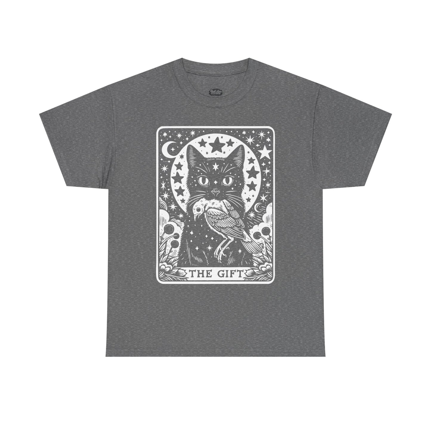 Tarot Cat The Gift Tee | Mystical Cat Tarot Card shirt, Occult Stars Moon Design