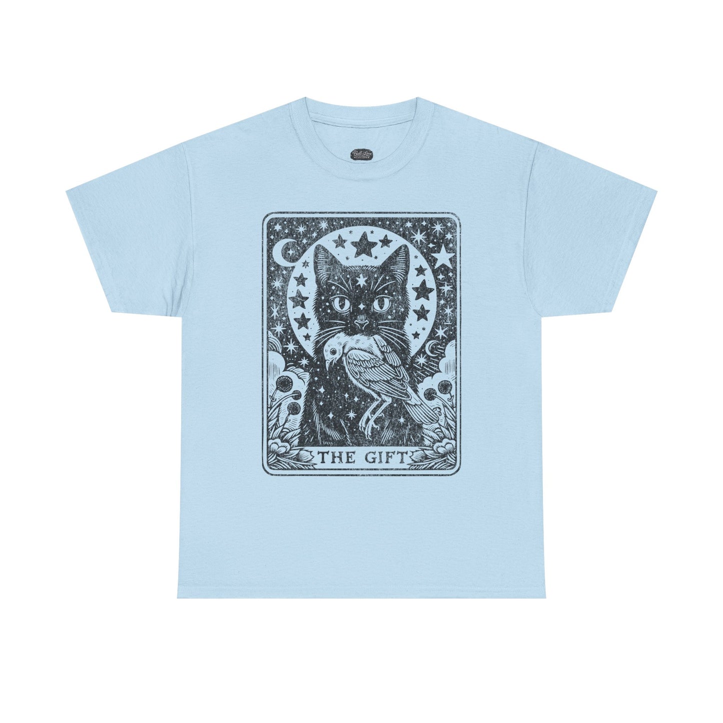 Tarot Cat with Bird T-Shirt | The Gift tarot card illustration