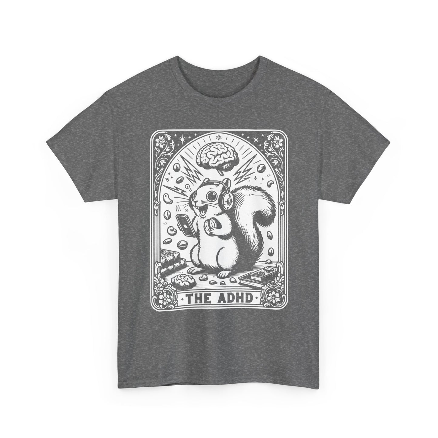 The ADHD Squirrel Tee | Cute Retro Illustration, Mental Health Awareness