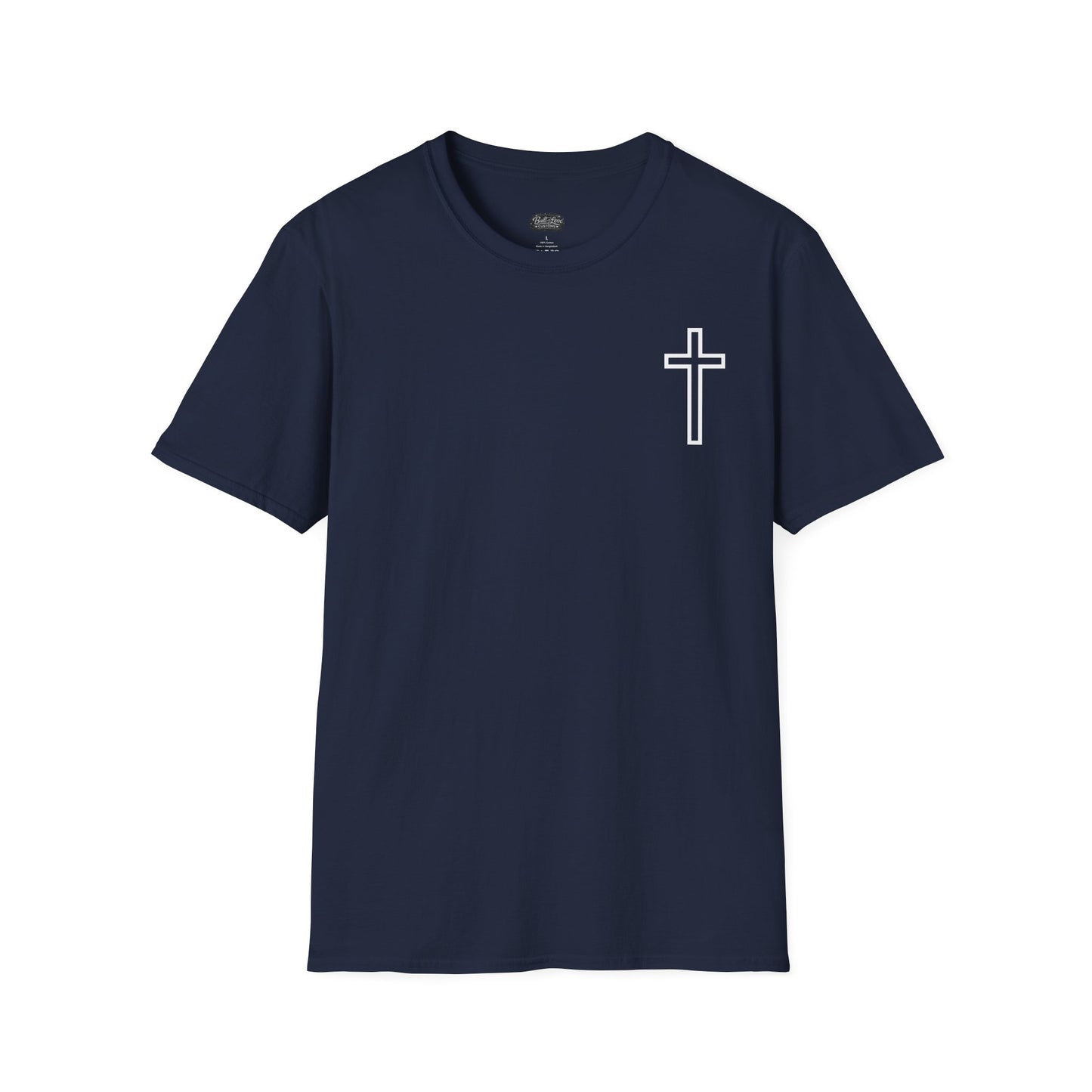 Blessed Through the Storm Christian T-Shirt — Women’s Faith Cross Tee