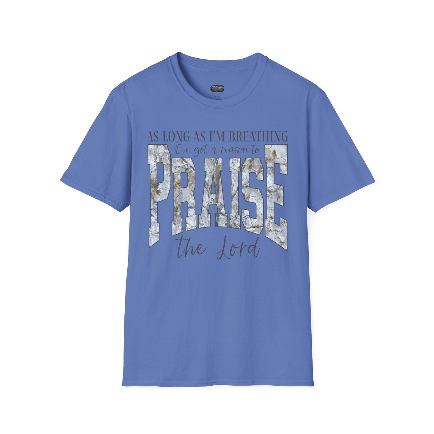Praise the Lord T-Shirt | Floral Lettering Christian Faith Tee
