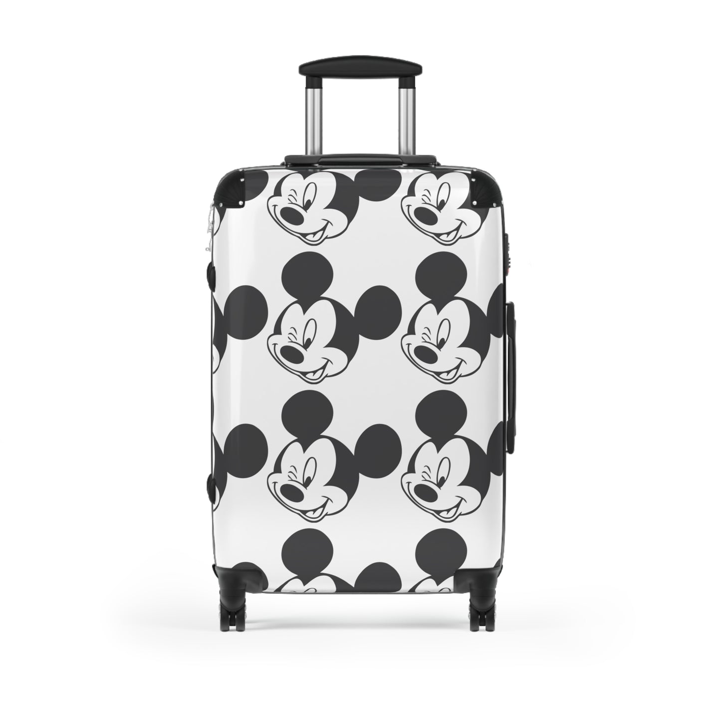 Retro Mickey Mouse Pattern Suitcase | Cartoon Travel Luggage