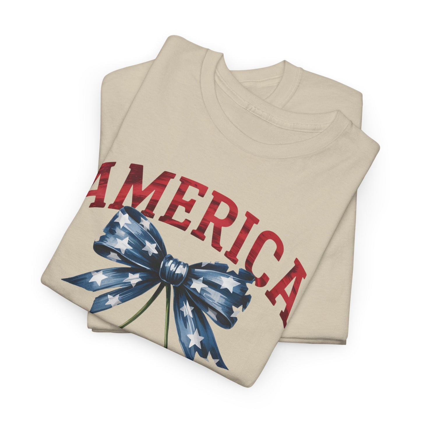 America Cherry Graphic Tee — Patriotic 4th of July Shirt