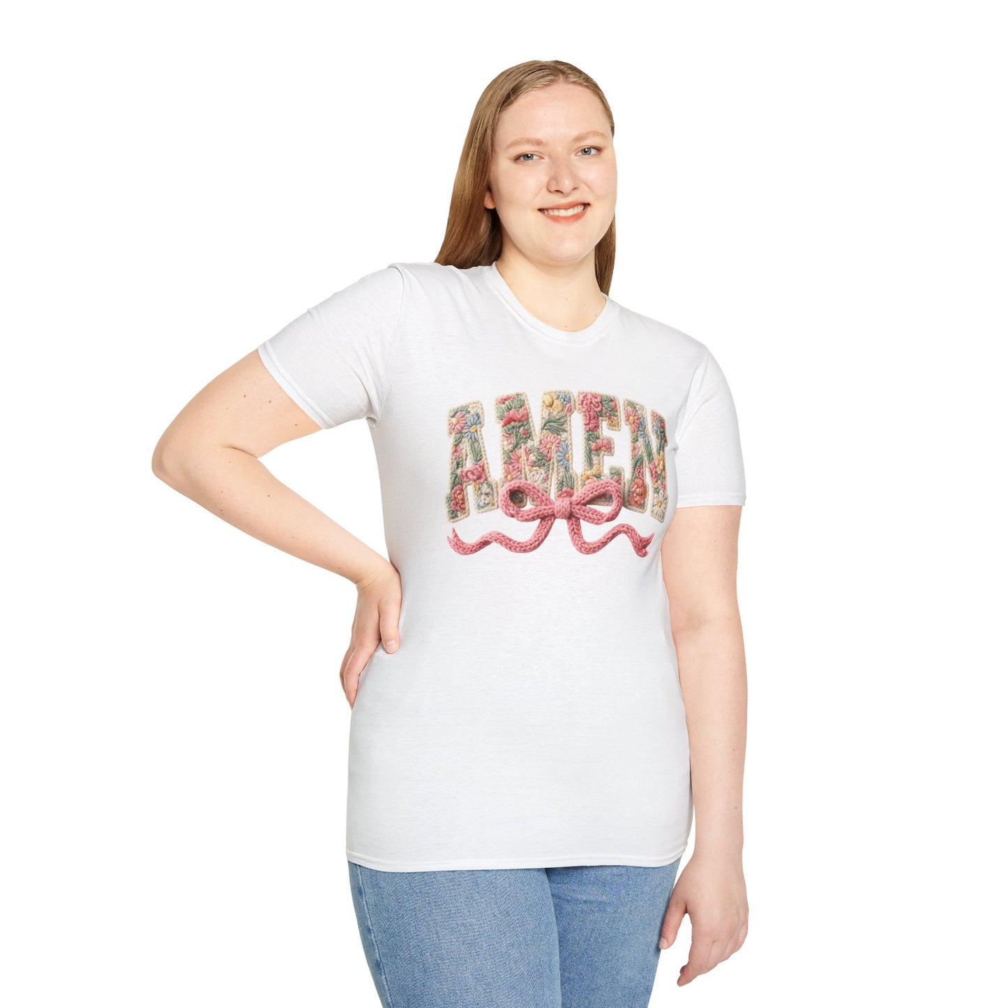 Alien Floral Script T-Shirt — Pink Bow Graphic Tee