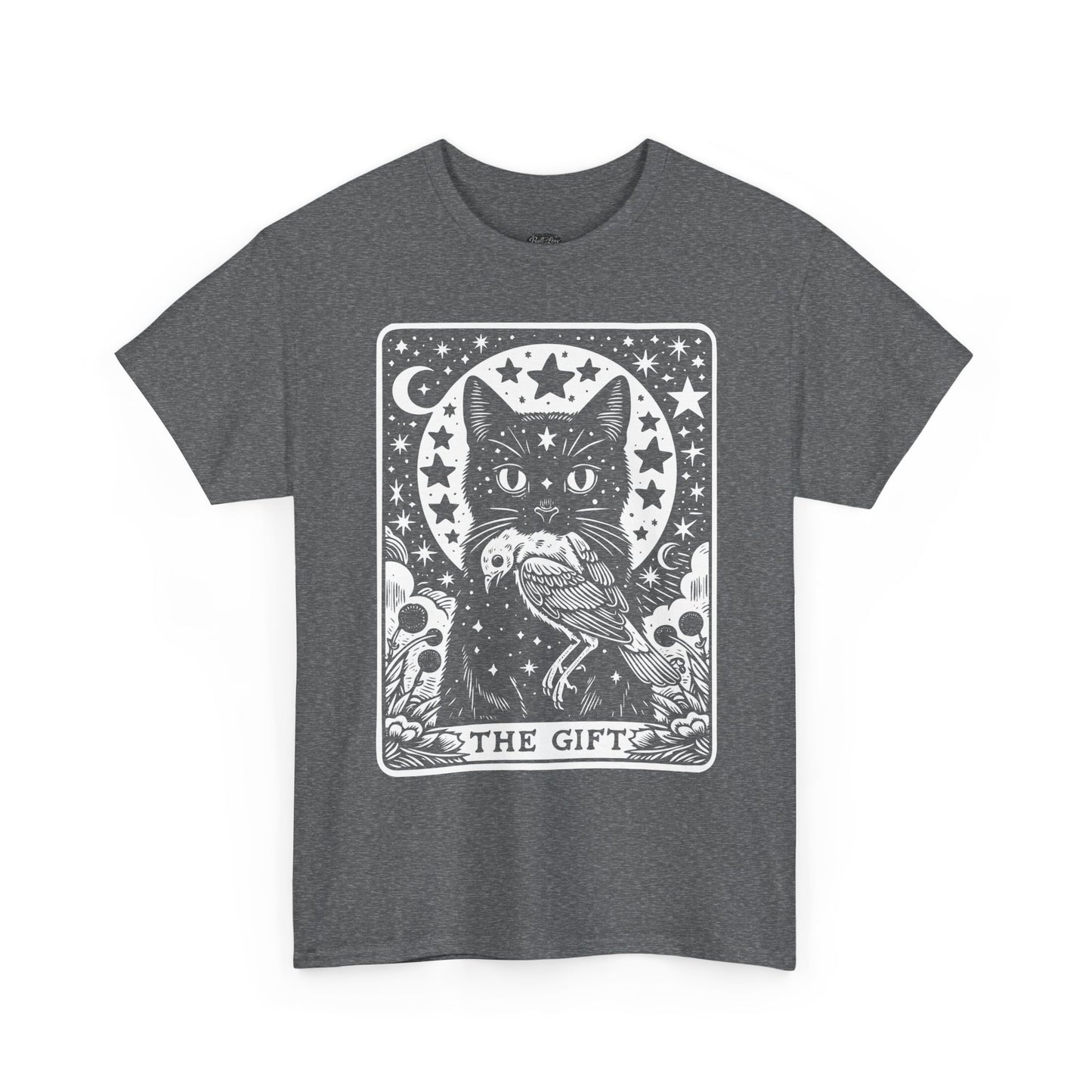 Tarot Cat The Gift Tee | Mystical Cat Tarot Card shirt, Occult Stars Moon Design