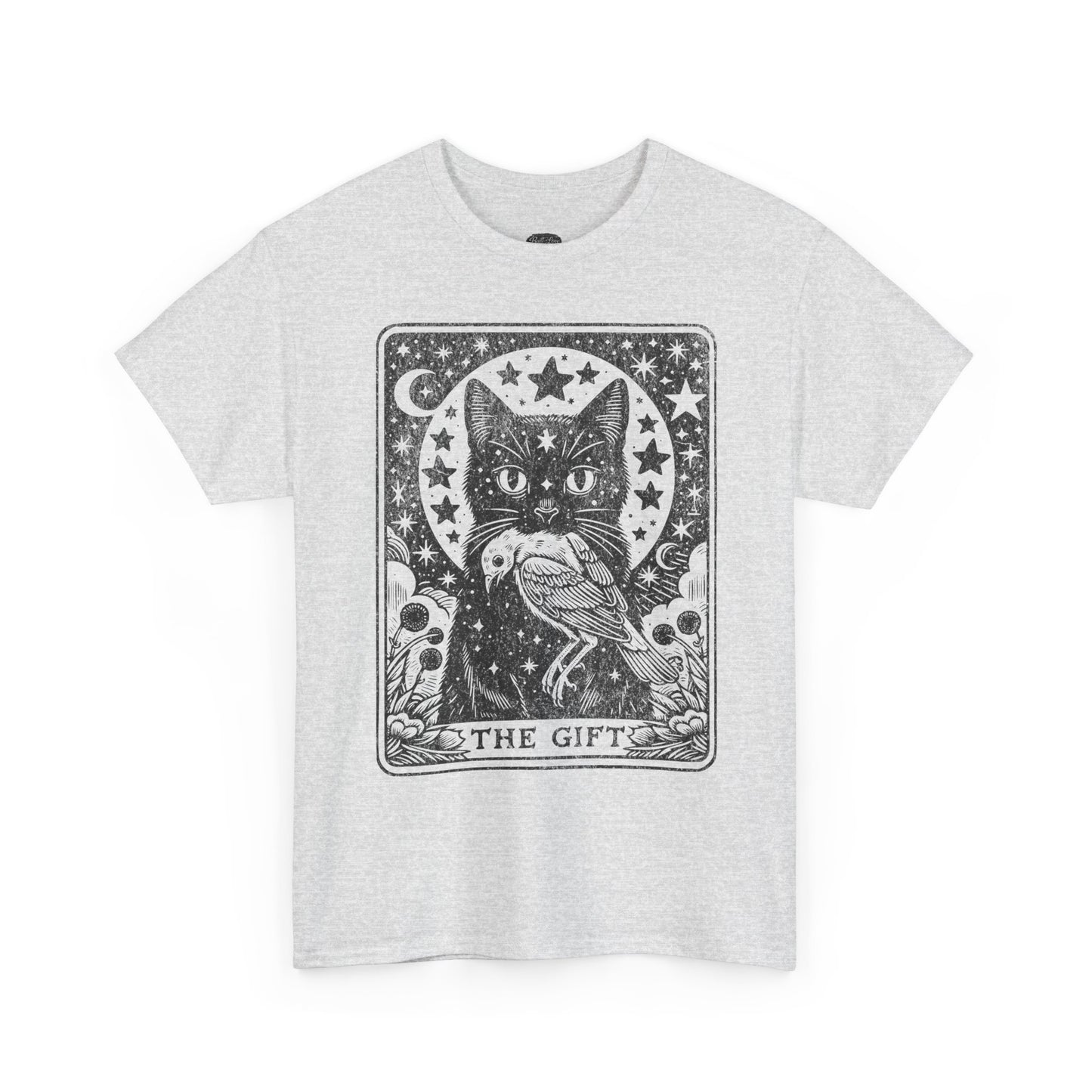 Tarot Cat with Bird T-Shirt | The Gift tarot card illustration