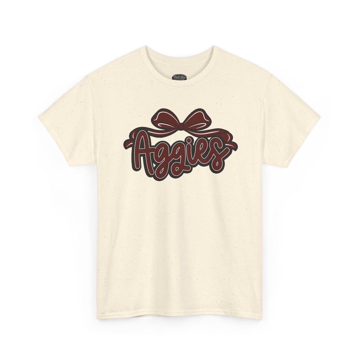 Aggies Script Logo T-Shirt | Bow Graphic, Collegiate Spirit