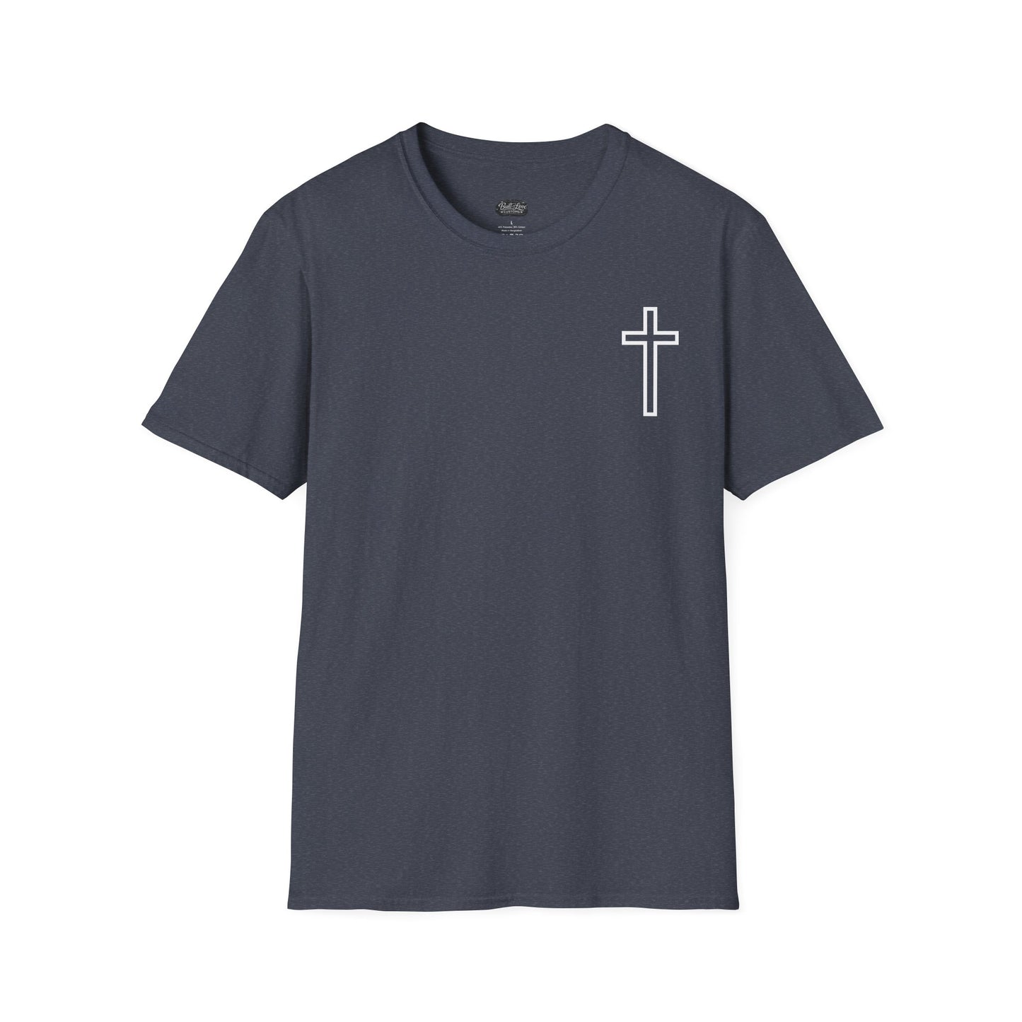 Blessed Through the Storm Christian T-Shirt — Women’s Faith Cross Tee