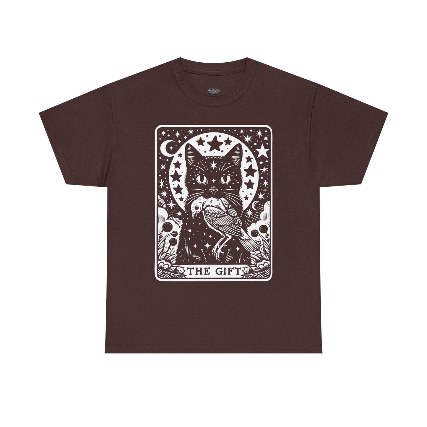 Tarot Cat The Gift Tee | Mystical Cat Tarot Card shirt, Occult Stars Moon Design
