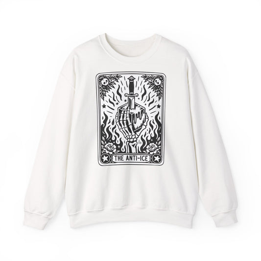 The Anti-Ice tarot dagger illustration Sweatshirt | Occult skeleton art