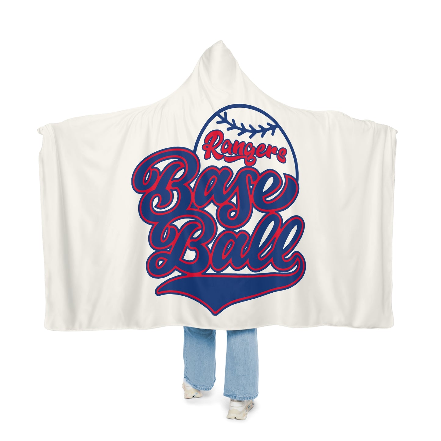 Rangers Baseball Snuggle Blanket | Hooded Baseball Graphic Throw
