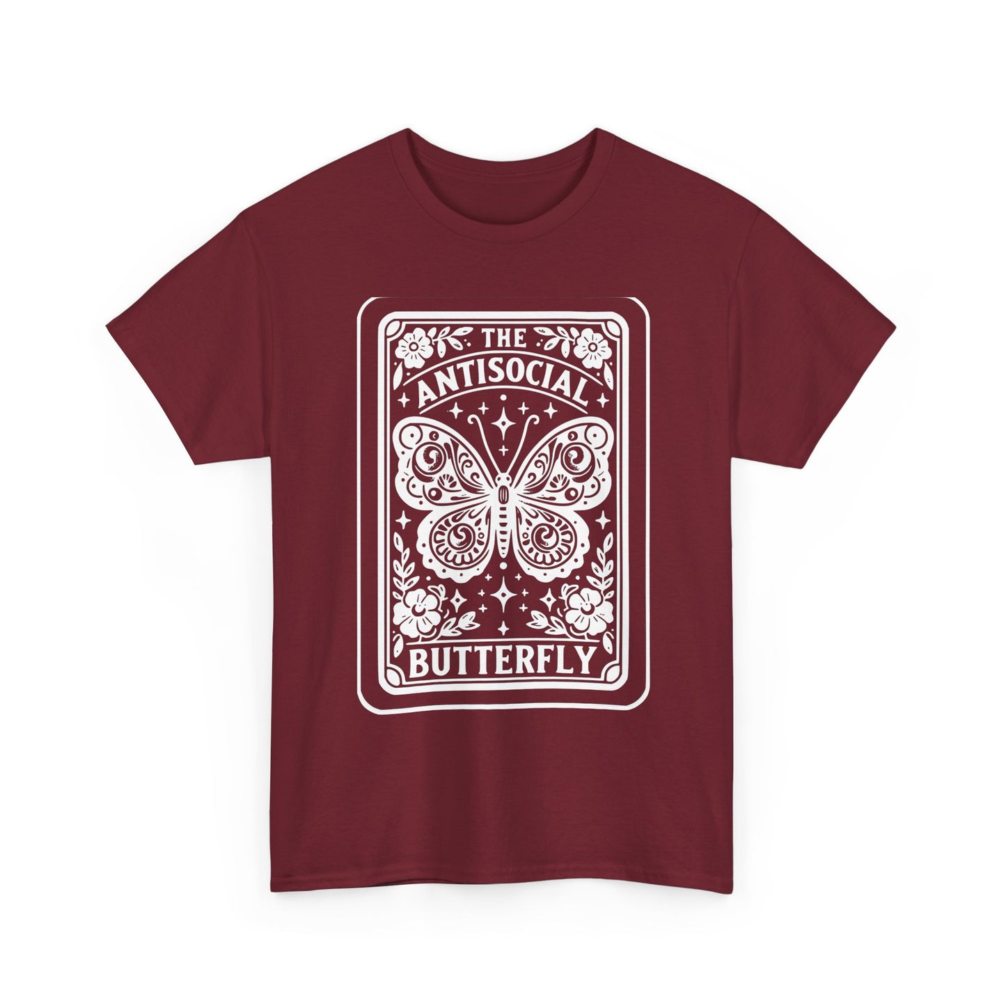 Antisocial Butterfly T-Shirt | Decorative Butterfly Illustration