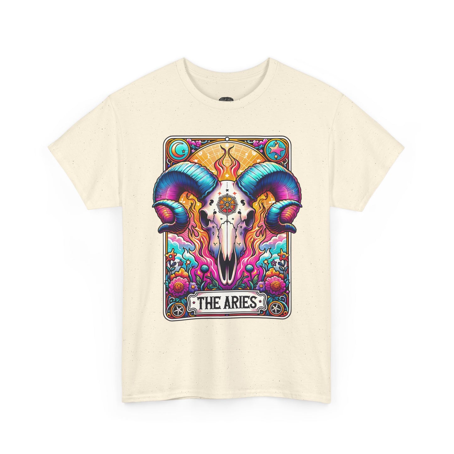 Aries Ram Skull Illustration Tee | Zodiac Astrology Shirt