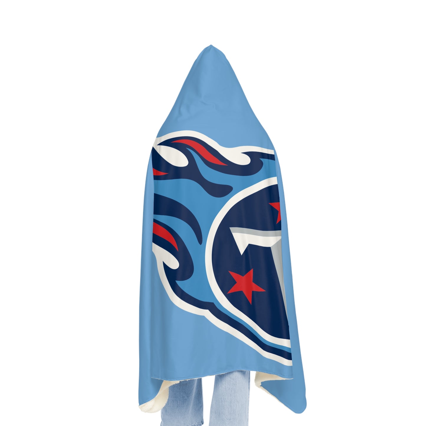 Titans Flame Logo Blanket | Hooded Throw Blanket, Blue Team Design