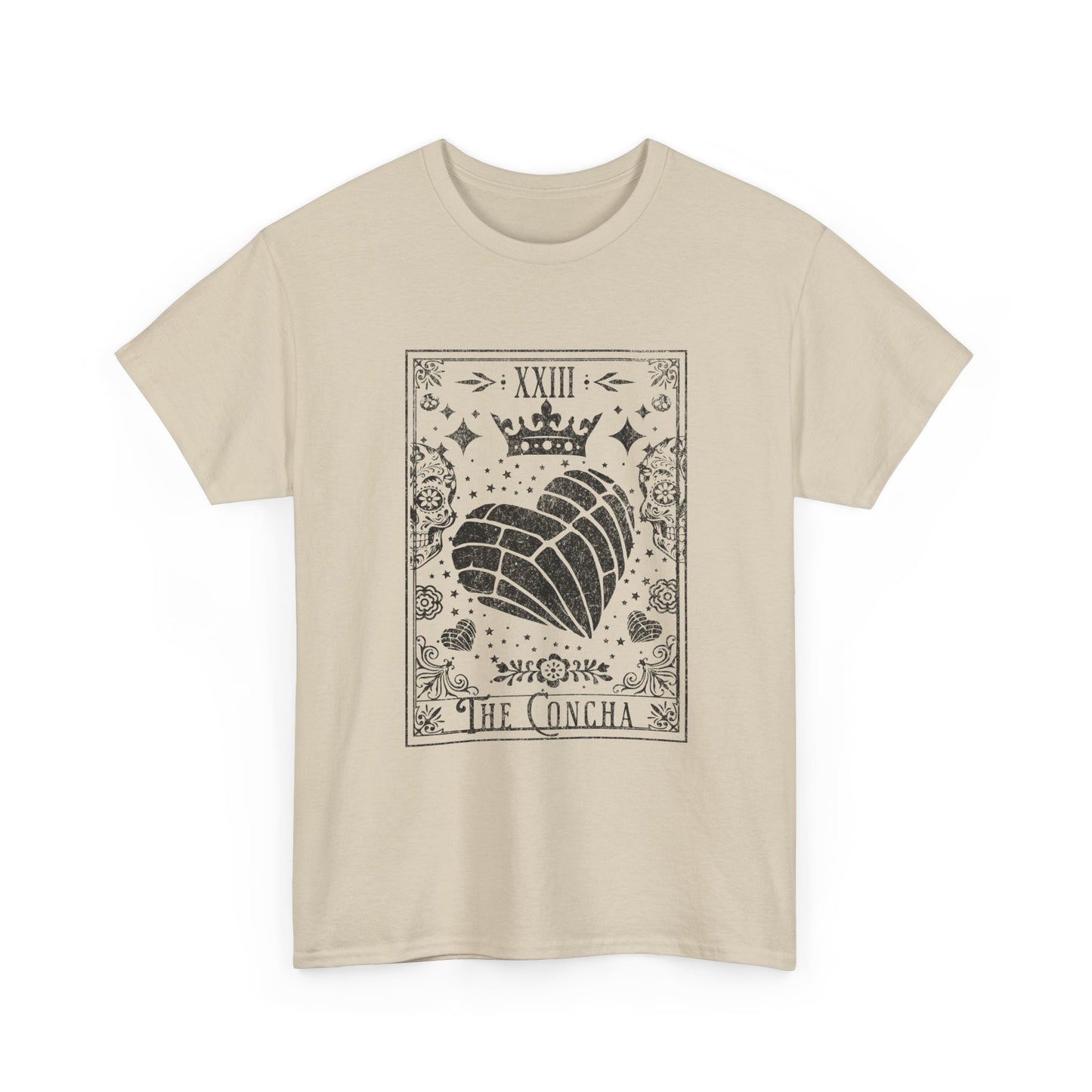 La Concha Tarot Card Tee | Shell Illustration, XIII Symbol, Occult Floral Design
