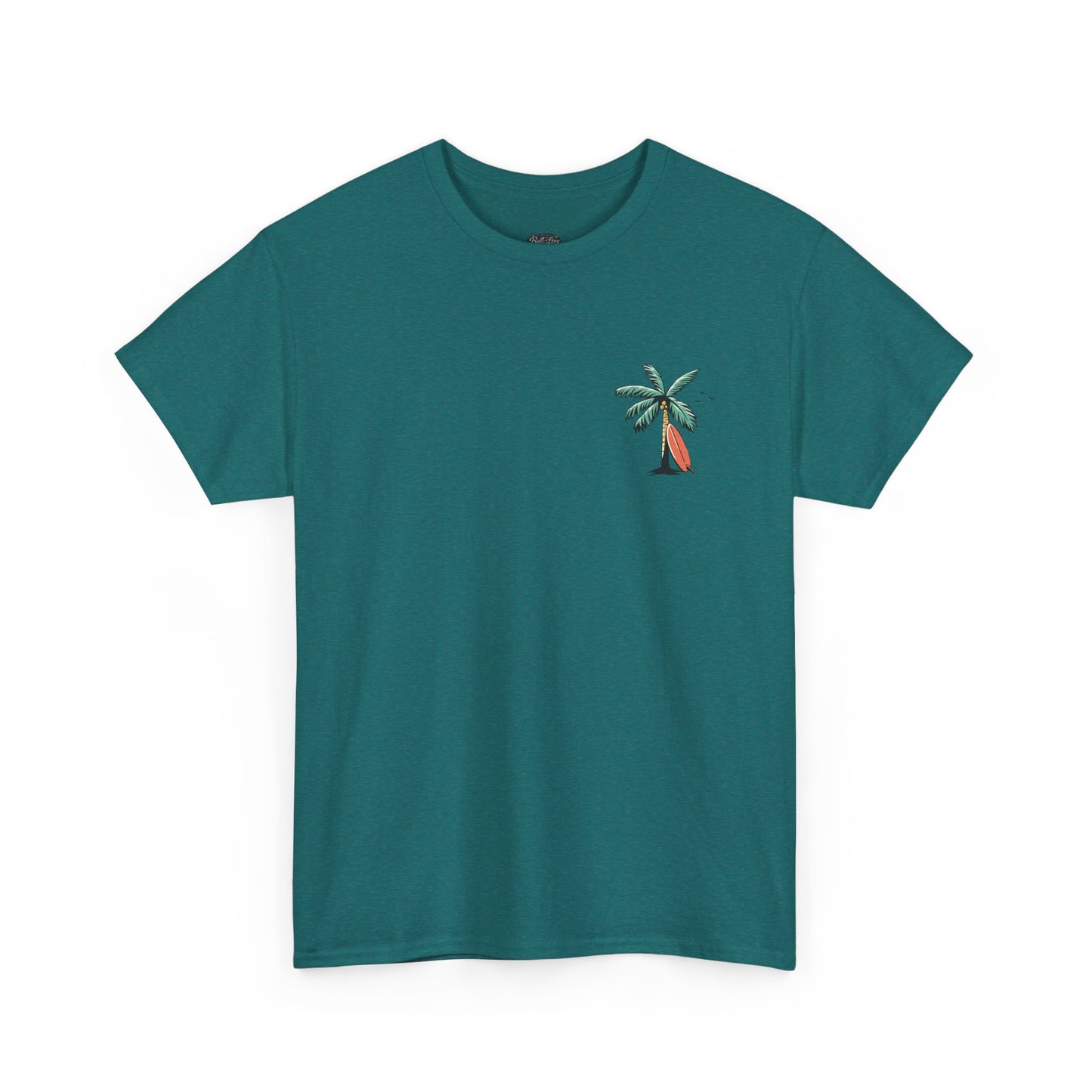 T-Shirt — "Even the Wind and Waves Obey Him" Palm Tree Surf Christian Tee