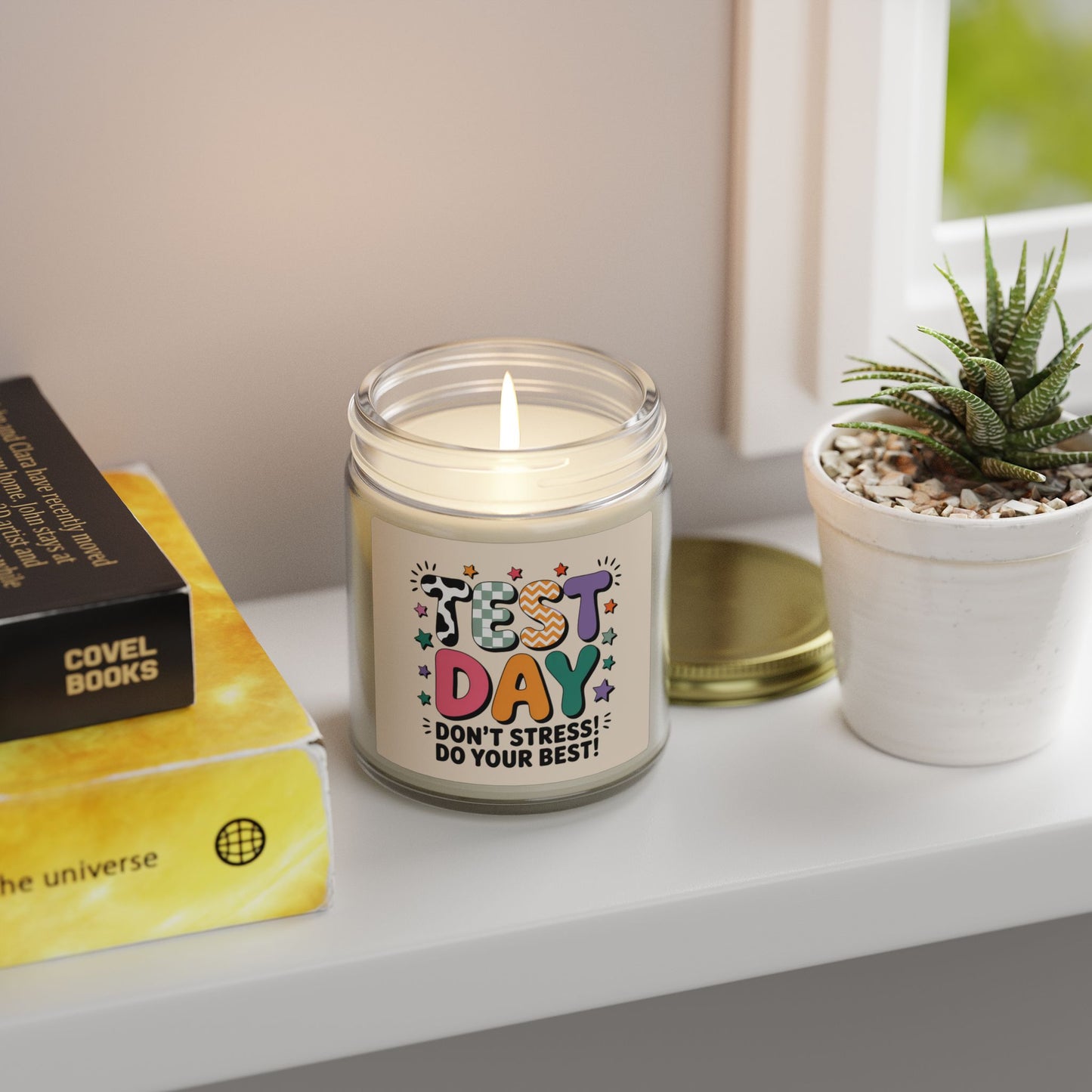 Test Day Don't Stress Candle | Coconut Apricot Soy Wax 4oz 9oz