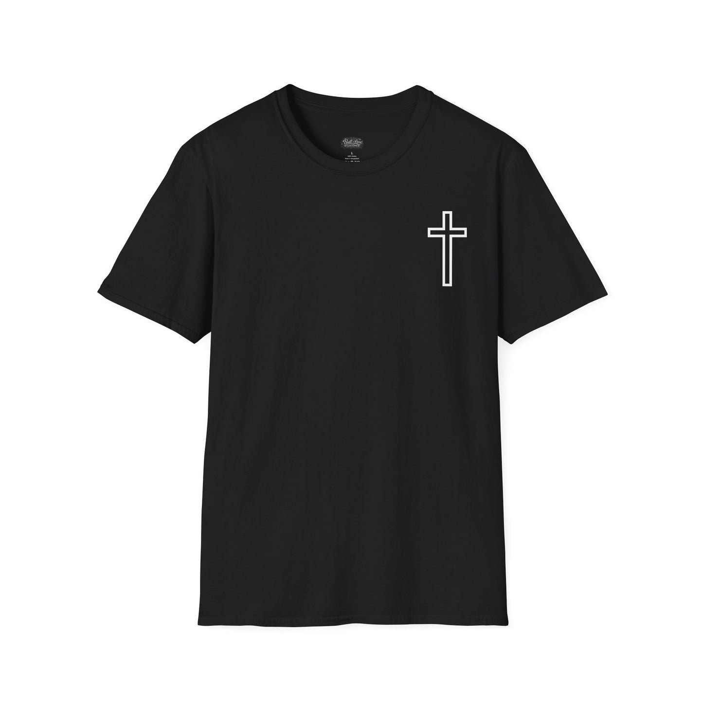 Blessed Through the Storm Christian T-Shirt — Women’s Faith Cross Tee