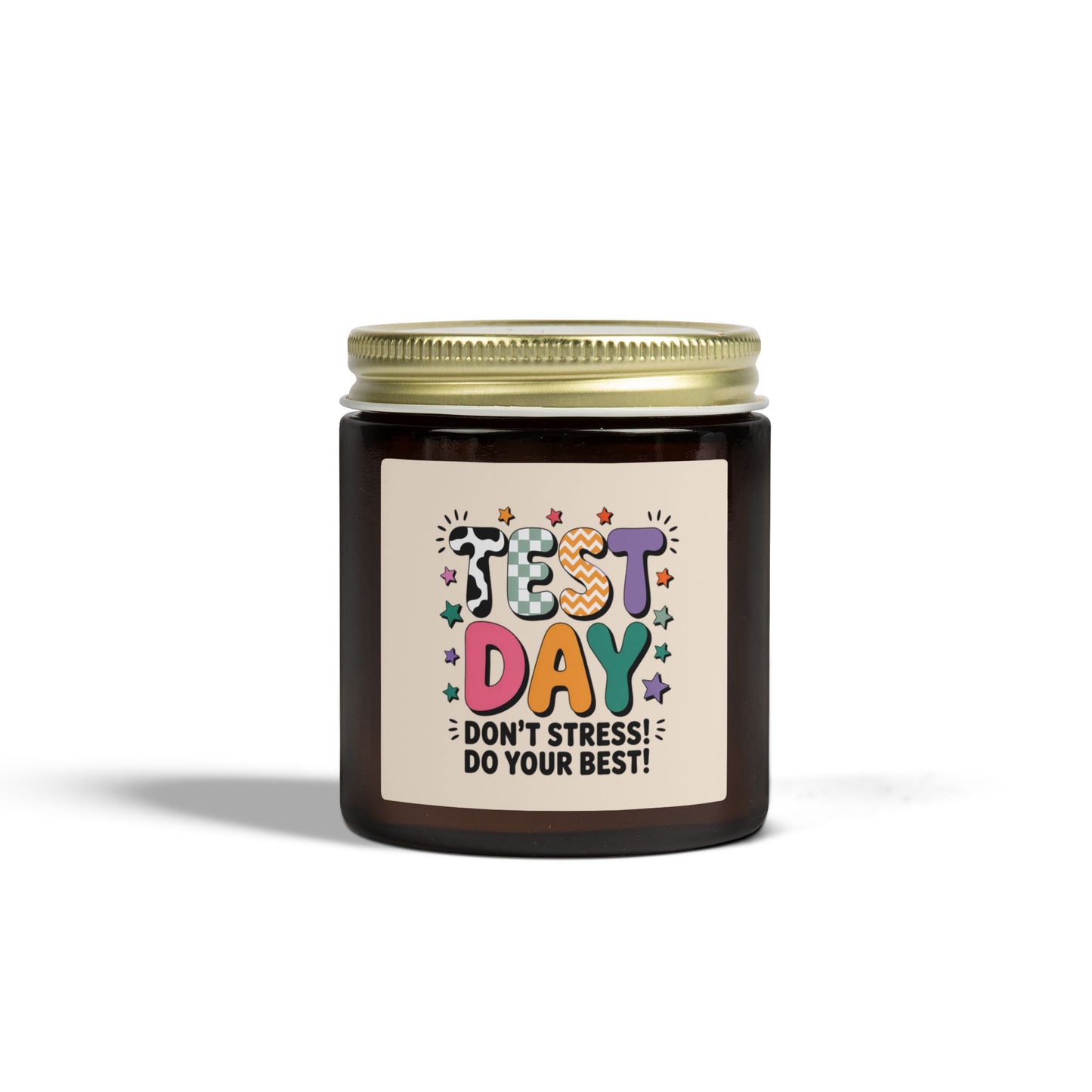 Test Day Don't Stress Candle | Coconut Apricot Soy Wax 4oz 9oz