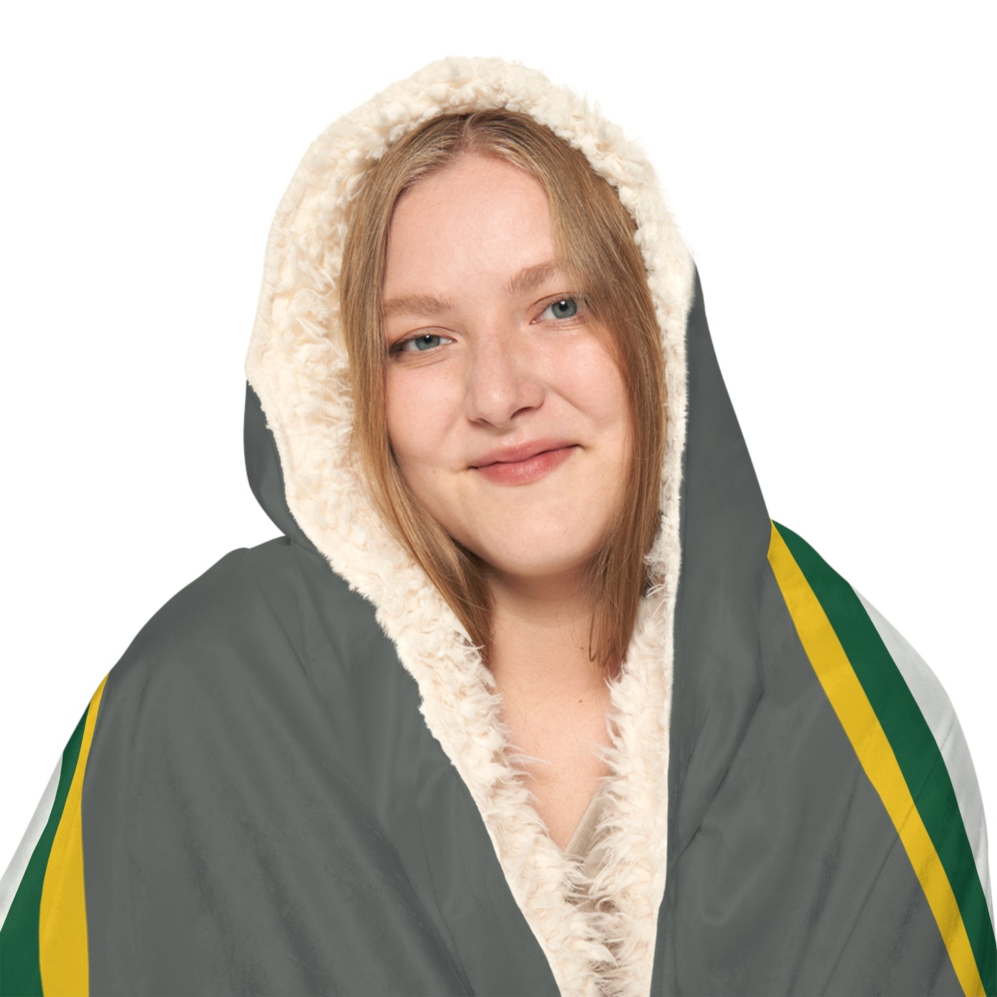 Green Bay Packers Logo Snuggle Blanket | Hooded Fleece Throw