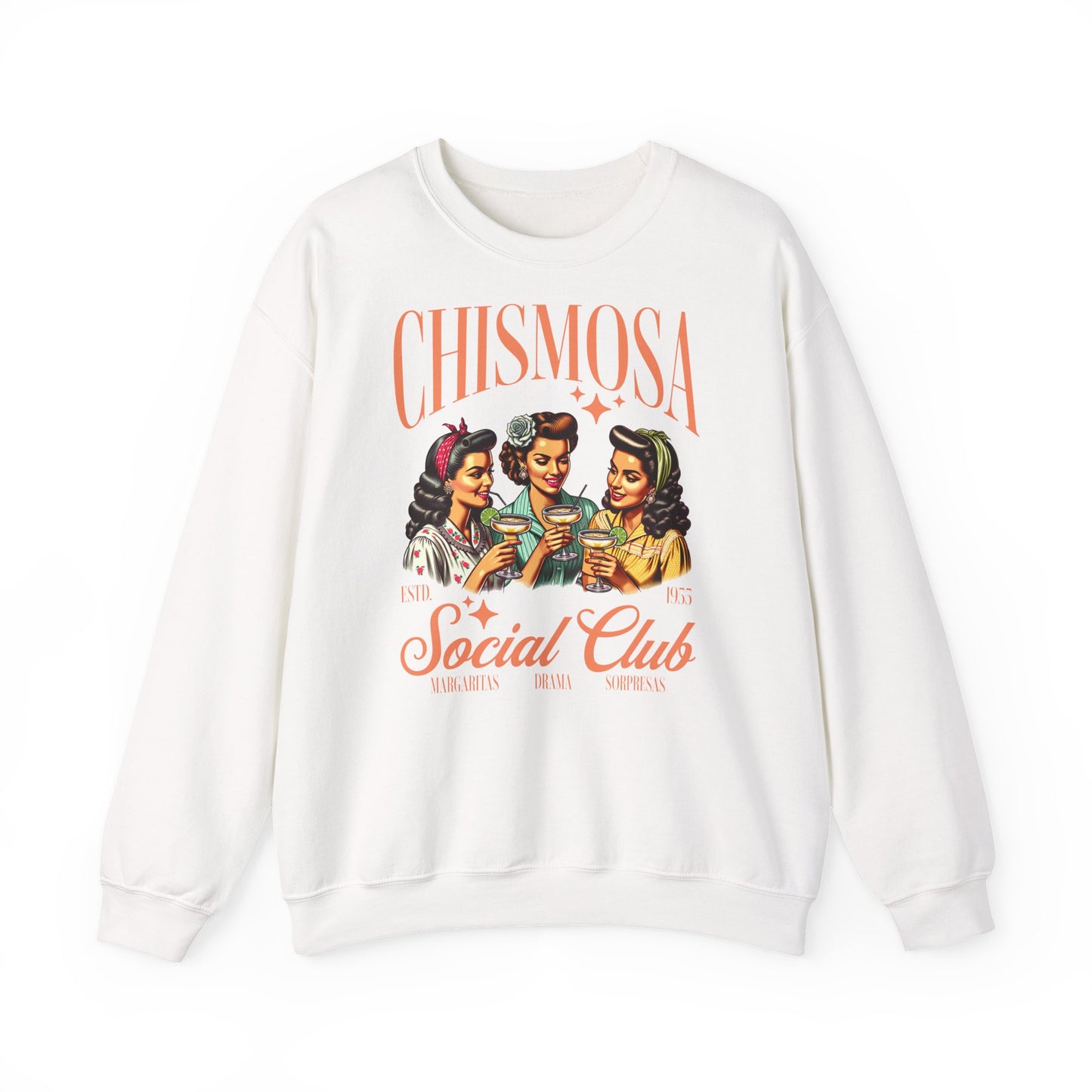 Chismosa Social Club Sweatshirt | Retro Women Chatting Graphic