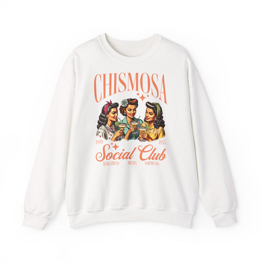 Chismosa Social Club Sweatshirt | Retro Women Chatting Graphic