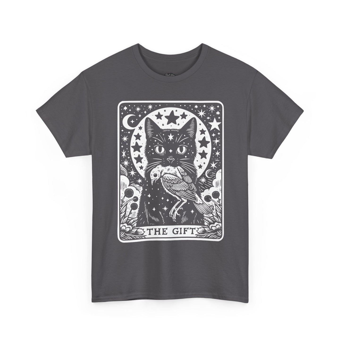 Tarot Cat The Gift Tee | Mystical Cat Tarot Card shirt, Occult Stars Moon Design