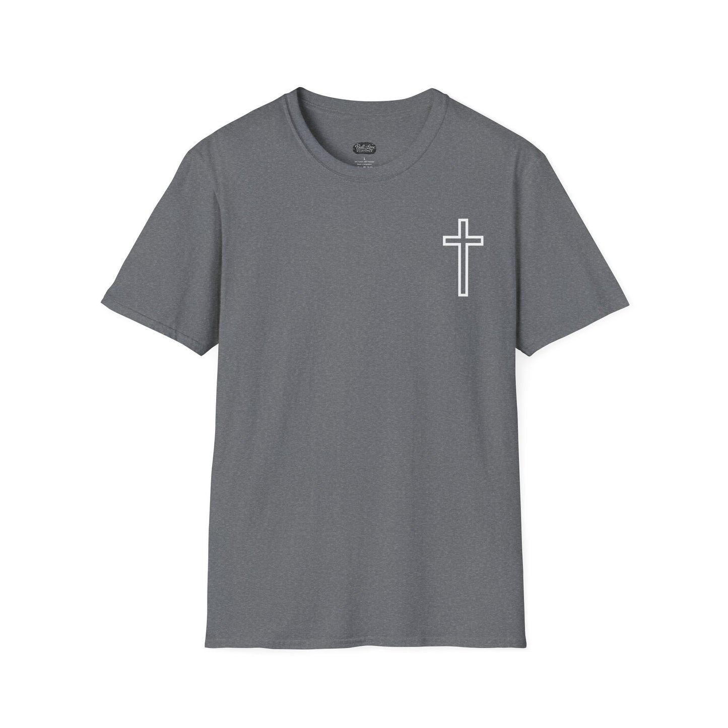 Blessed Through the Storm Christian T-Shirt — Women’s Faith Cross Tee