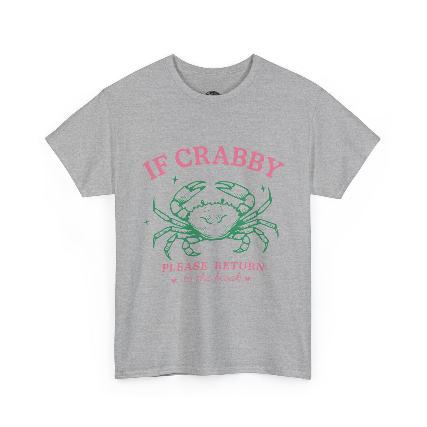 Crabby Beach Tee – “If Crabby Please Return to the Beach” Cute Crab Graphic T-Shirt