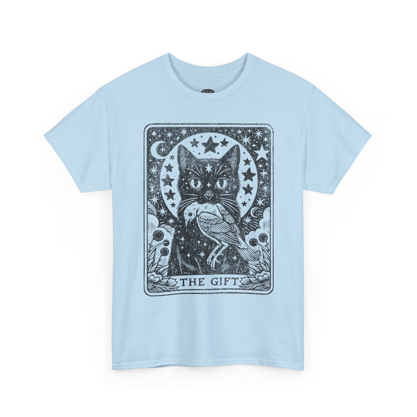 Tarot Cat with Bird T-Shirt | The Gift tarot card illustration