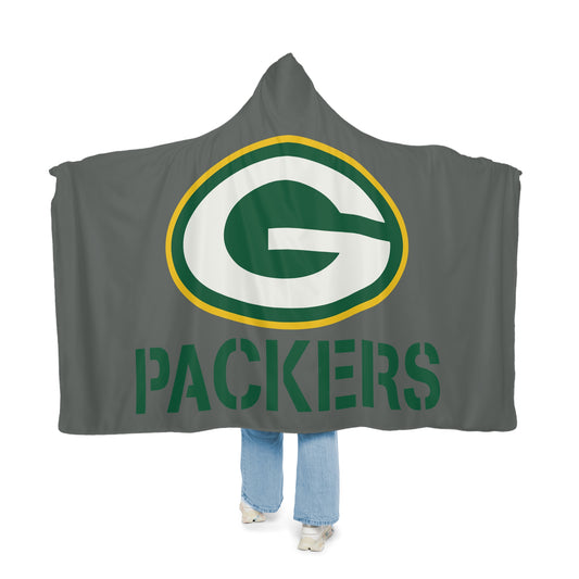 Green Bay Packers Logo Snuggle Blanket | Hooded Fleece Throw