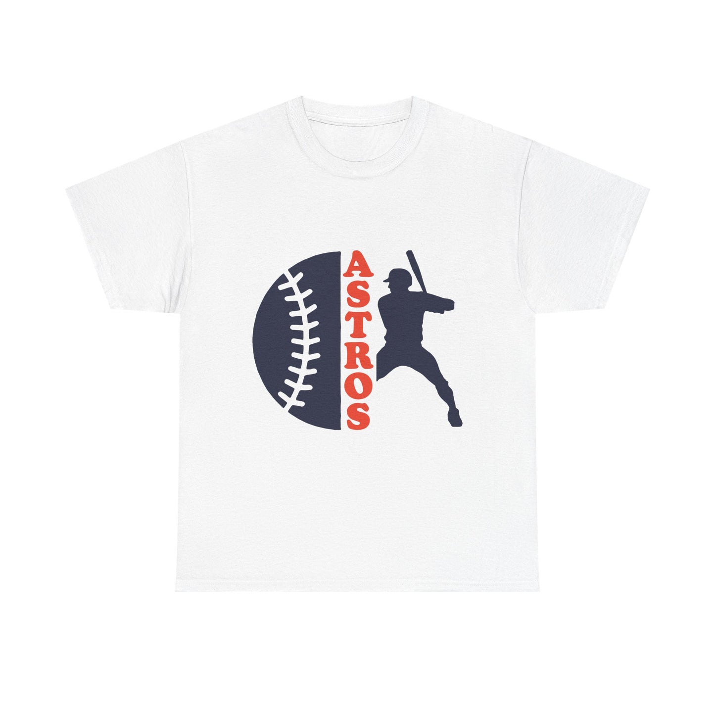 Astros Baseball Batter Tee | Baseball Silhouette, Team Script