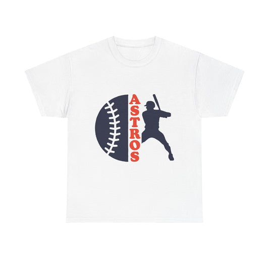 Astros Baseball Batter Tee | Baseball Silhouette, Team Script