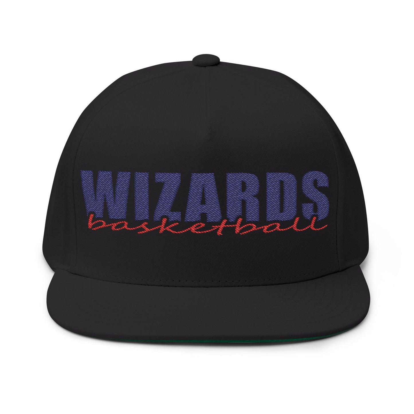 Wizards basketball Flat Bill Cap | Embroidered snapback