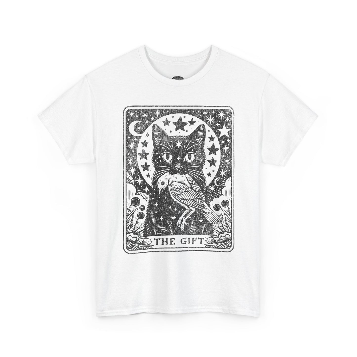 Tarot Cat with Bird T-Shirt | The Gift tarot card illustration