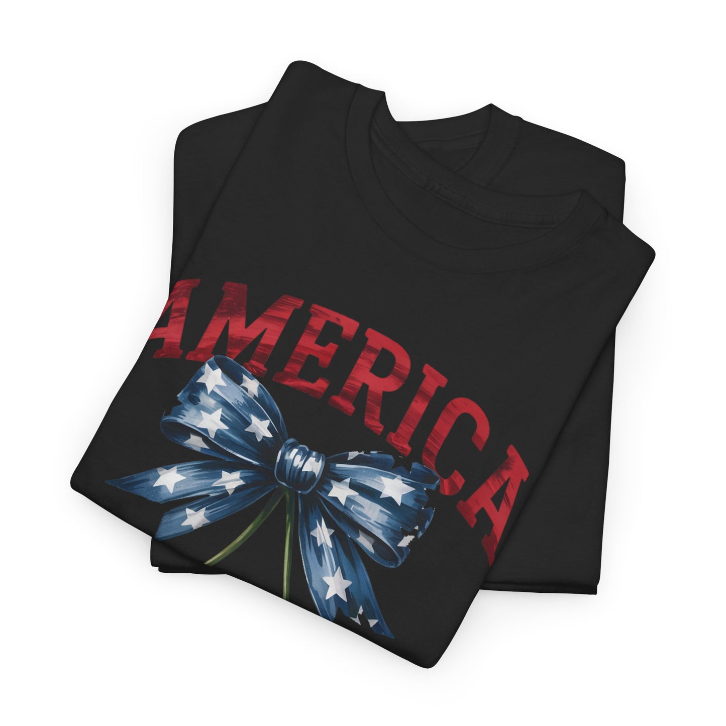 America Cherry Graphic Tee — Patriotic 4th of July Shirt