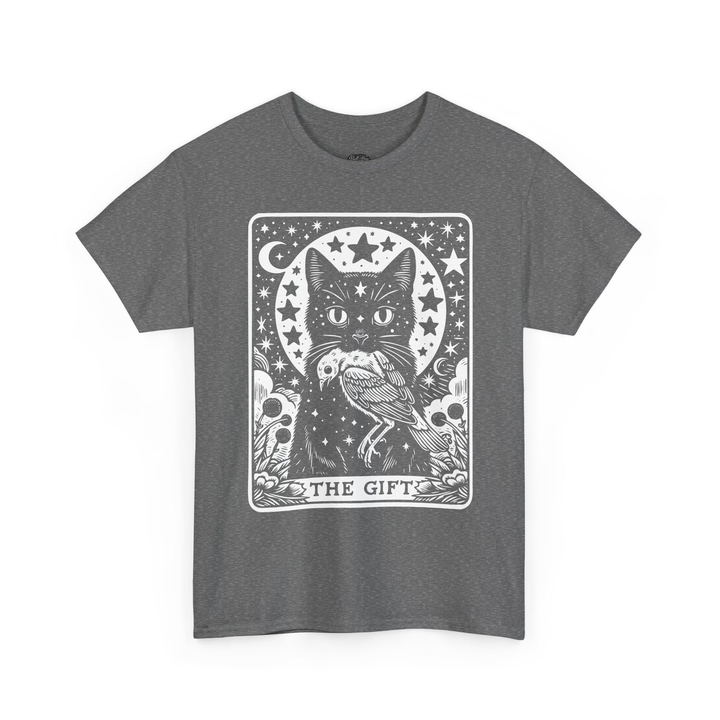 Tarot Cat The Gift Tee | Mystical Cat Tarot Card shirt, Occult Stars Moon Design