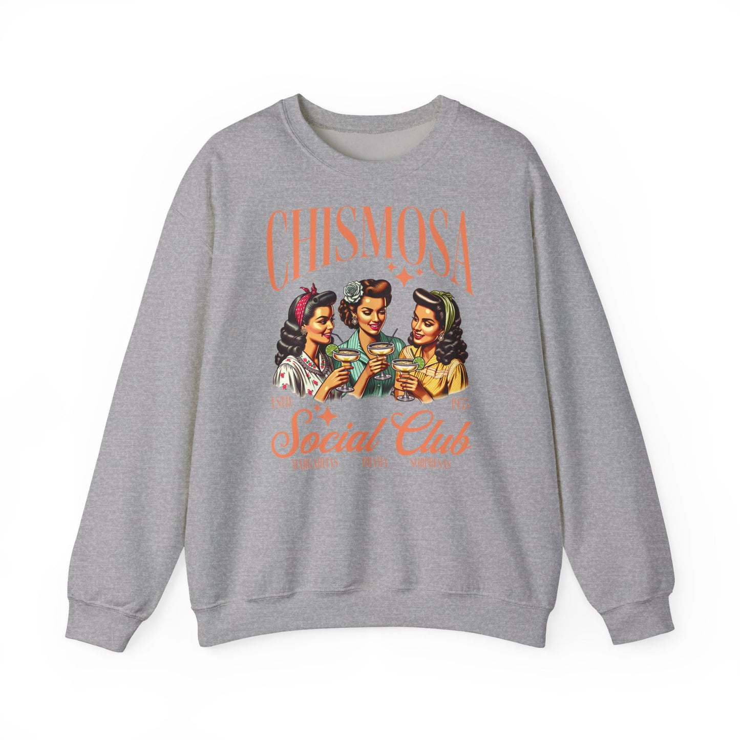 Chismosa Social Club Sweatshirt | Retro Women Chatting Graphic