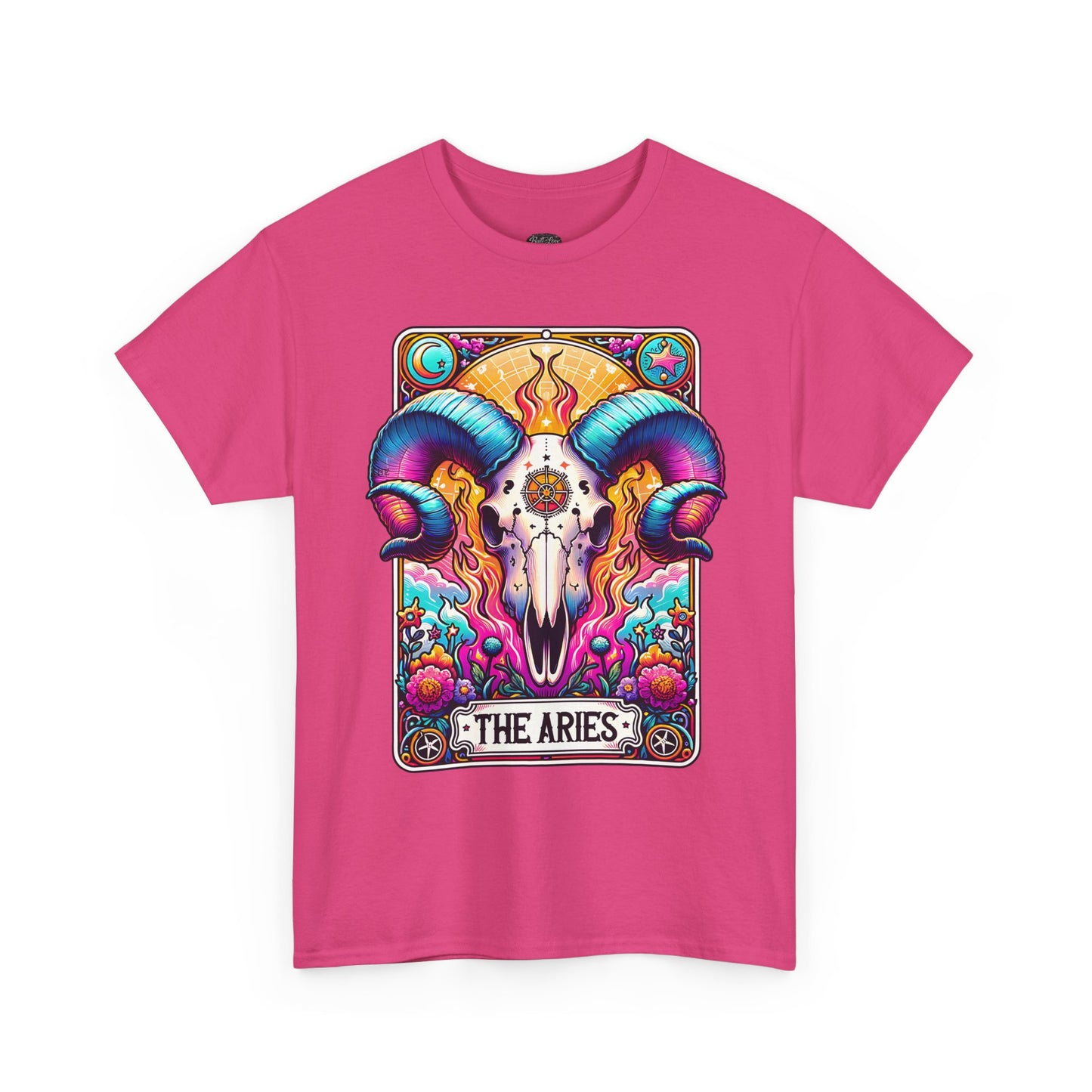 Aries Ram Skull Illustration Tee | Zodiac Astrology Shirt
