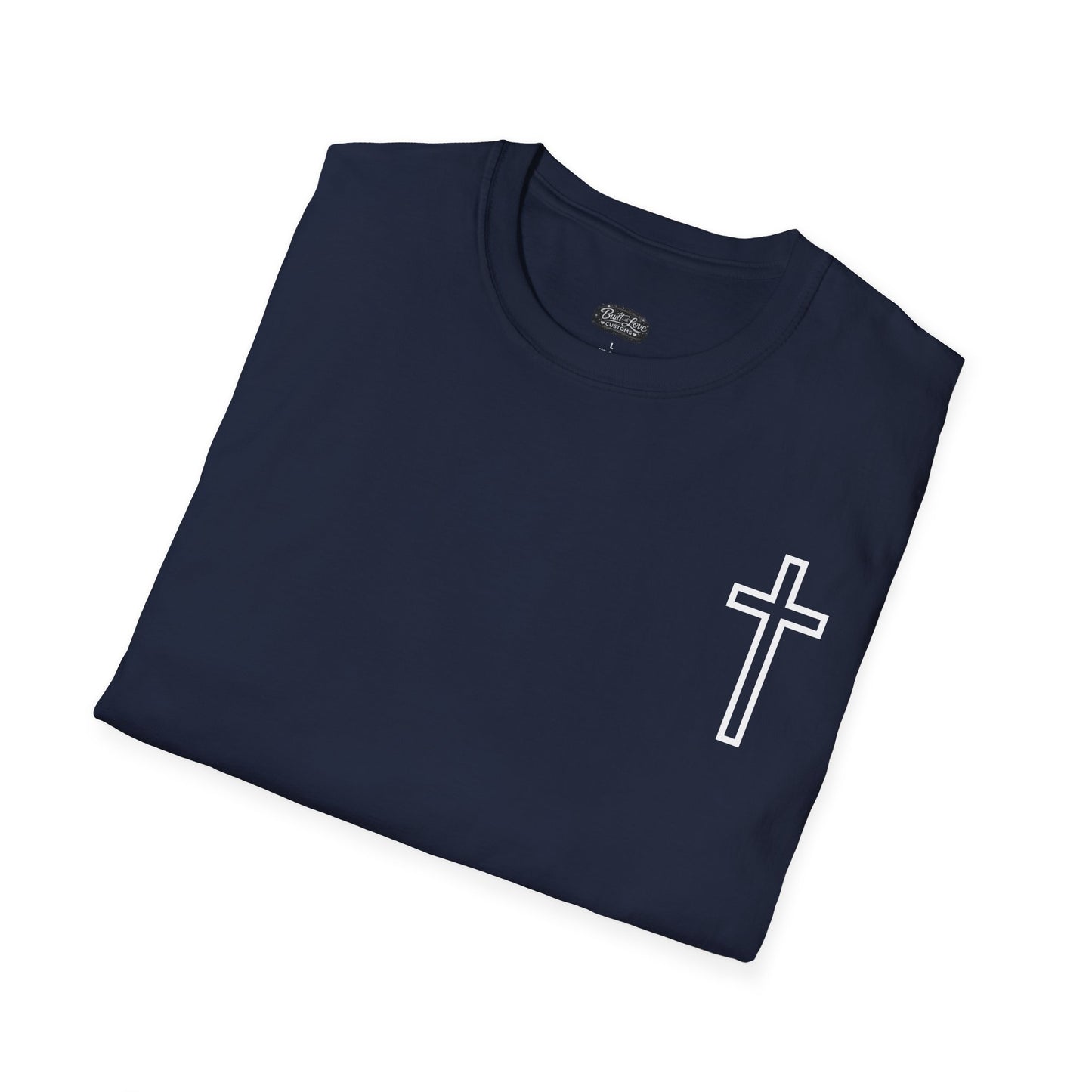 Blessed Through the Storm Christian T-Shirt — Women’s Faith Cross Tee