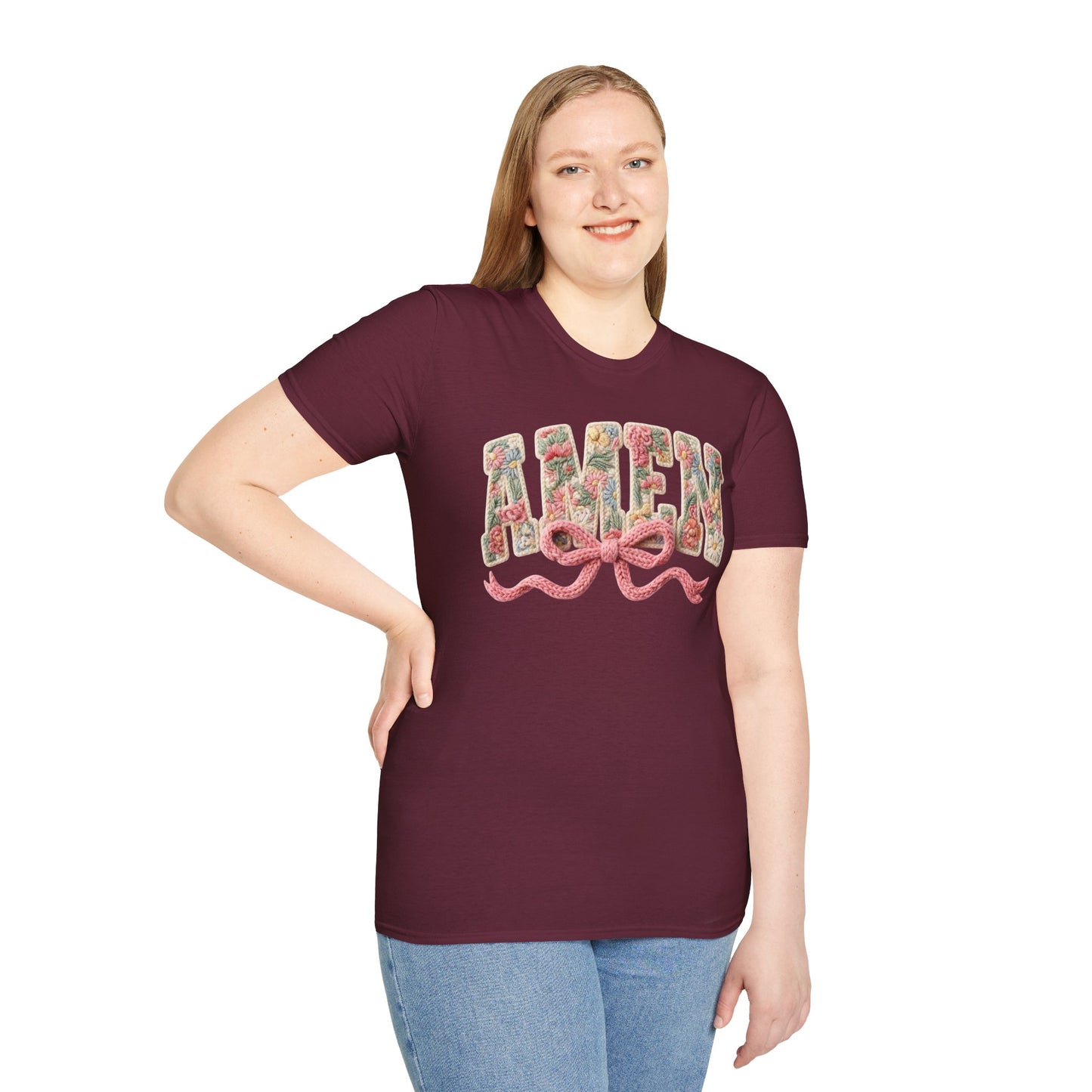 Alien Floral Script T-Shirt — Pink Bow Graphic Tee